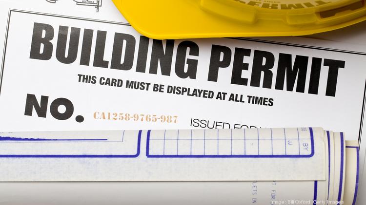 Stock image of a building permit document